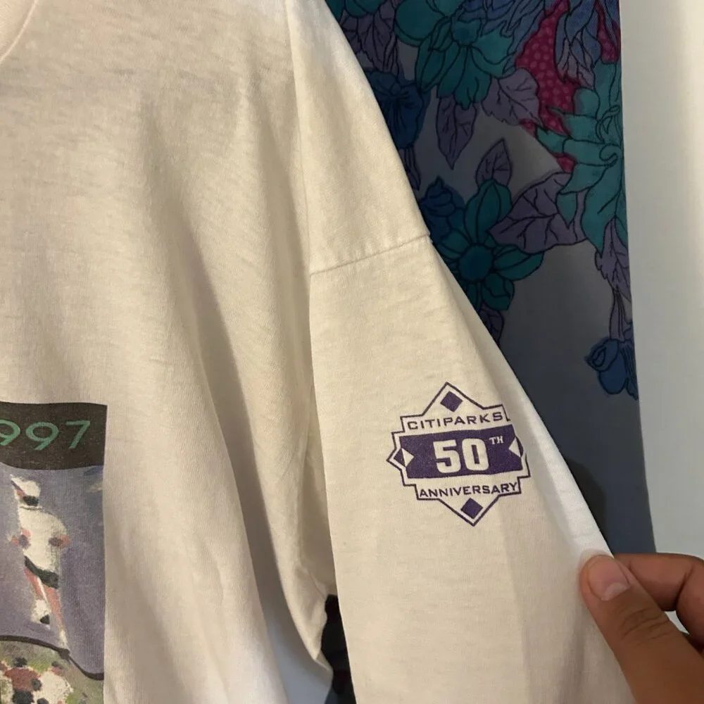 Vintage graphic long sleeves white large - Picture 2 of 5